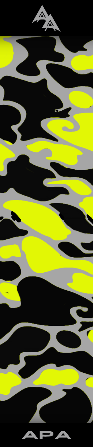 DUCK CAMO BLACK YELLOW BANDED SIZE: 1