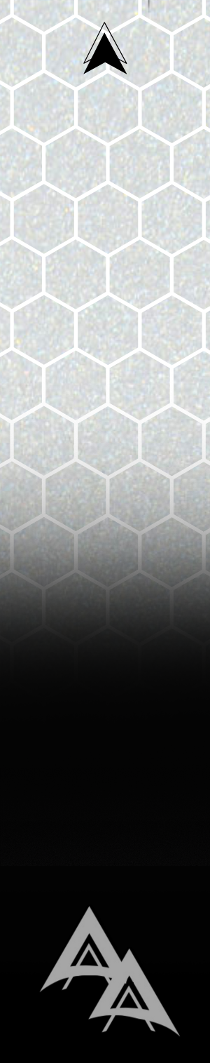 GHOST WHITE OUTLINE FADE REFLECTIVE SIZE: 1