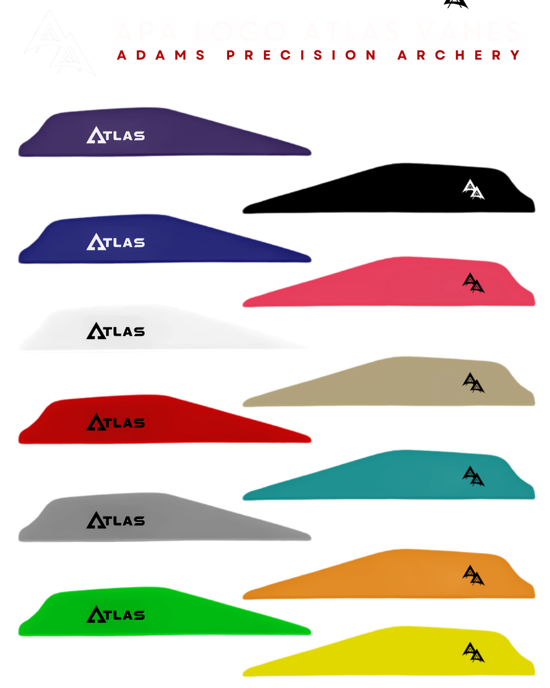 ADAMS PRECISION ARCHERY LOGO VANES | BOHNING ATLAS - 40ct