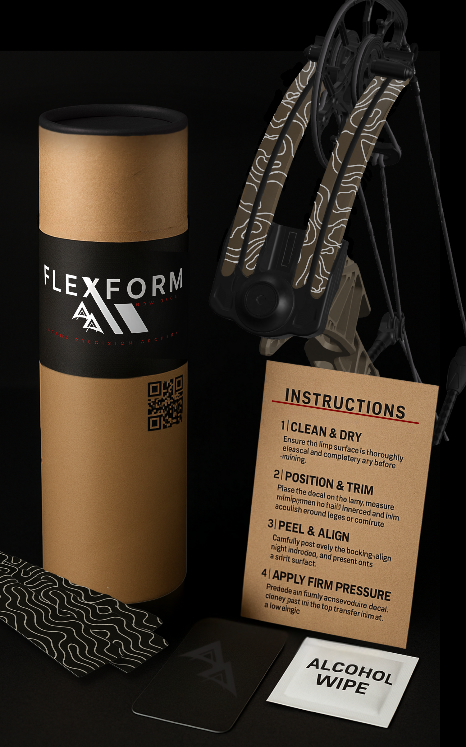 FLEXFORM BOW DECALS™ - TOPO FADE