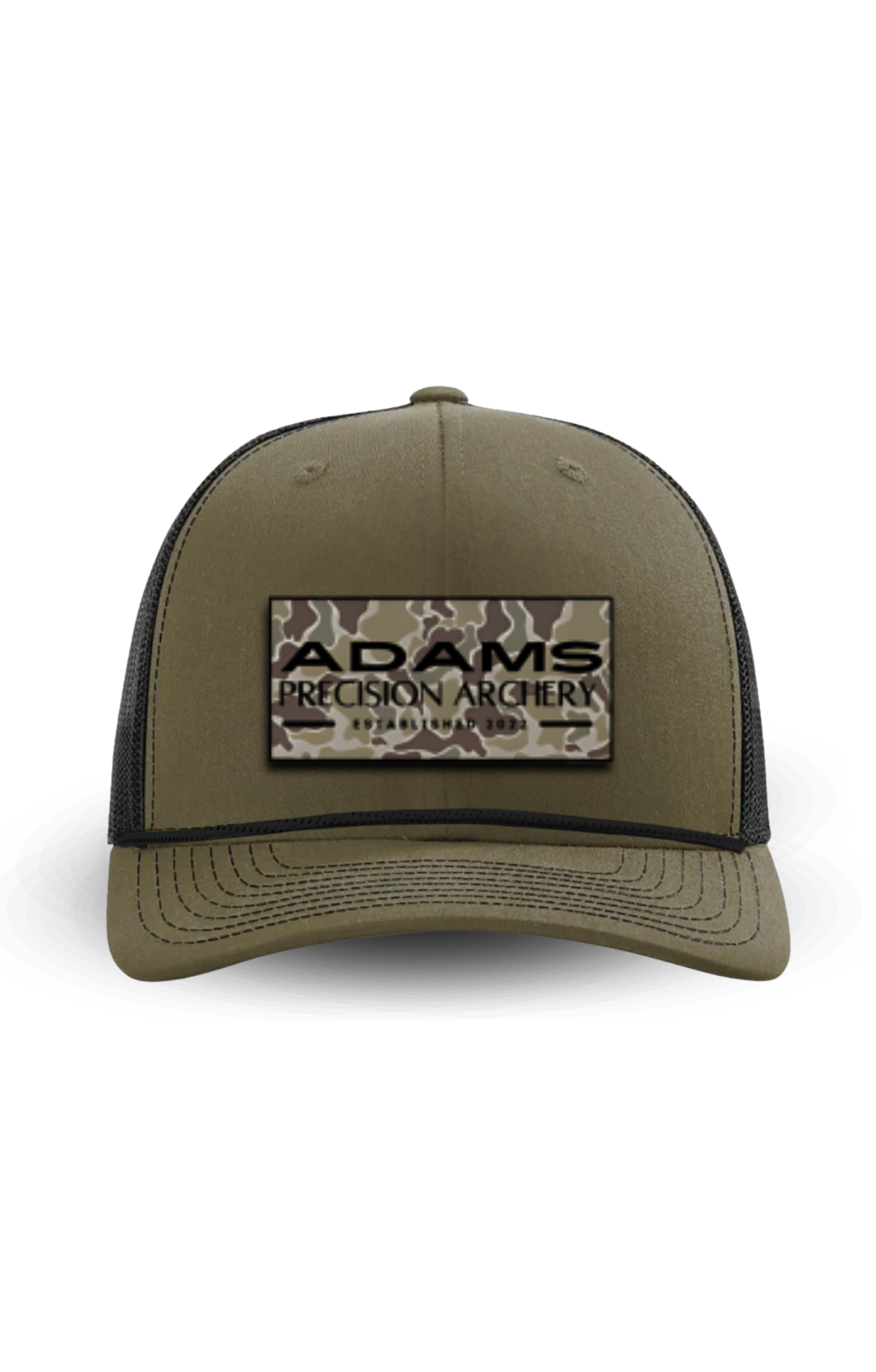 APA RICHARDSON ROPE TRUCKER HAT - HARVEST DUCK PATCH RECTANGLE | LODEN/BLACK