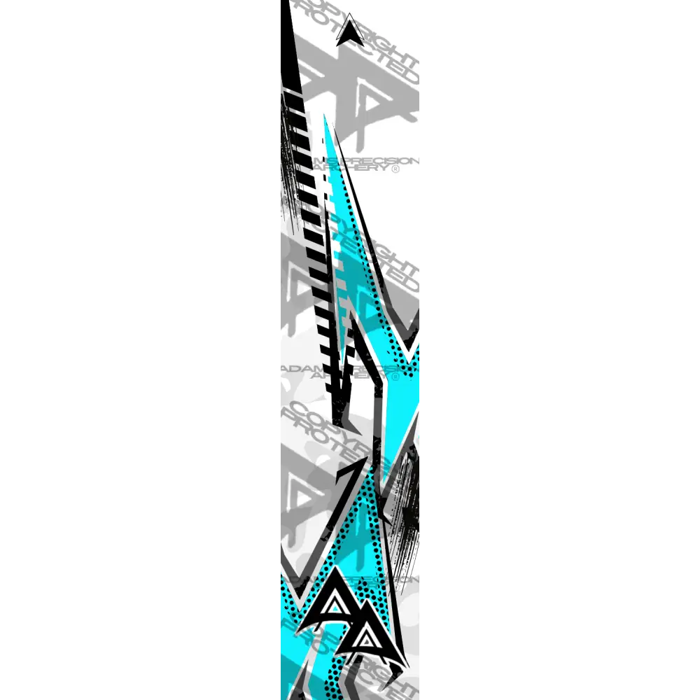 ABSTRACT BLADE SERIES ARROW WRAPS - TEAL MATTE (STANDARD)