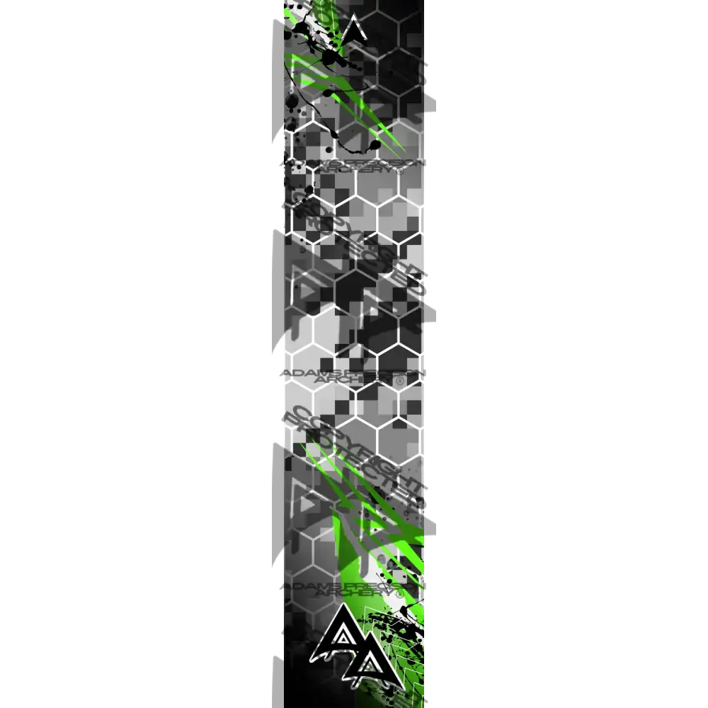ABSTRACT DIGITAL GREY SERIES ARROW WRAPS - GREEN MATTE (STANDARD)