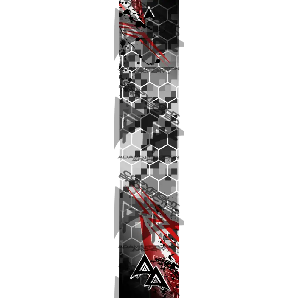 ABSTRACT DIGITAL GREY SERIES ARROW WRAPS - RED MATTE (STANDARD)