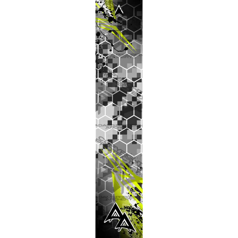 ABSTRACT DIGITAL GREY SERIES ARROW WRAPS - YELLOW MATTE (STANDARD)