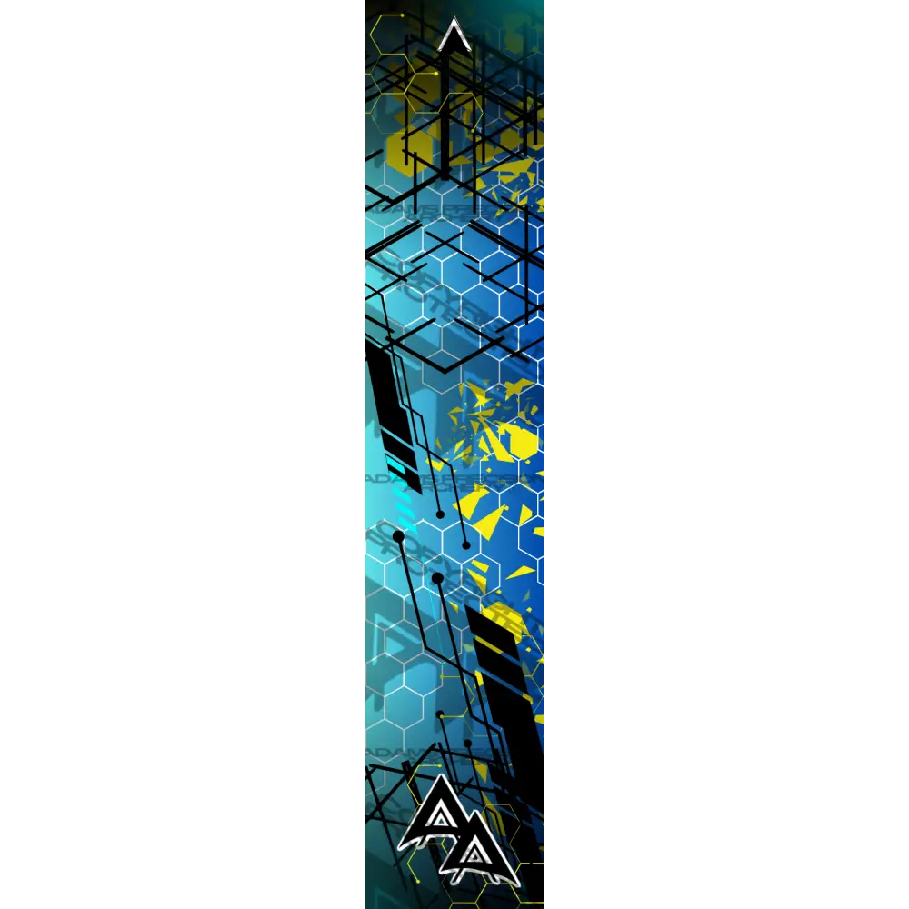 ABSTRACT HEX FADE SERIES ARROW WRAPS - BLUE|YELLOW MATTE (STANDARD)