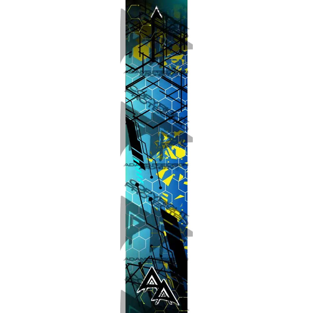 ABSTRACT HEX FADE SERIES ARROW WRAPS - BLUE|YELLOW MATTE (STANDARD)