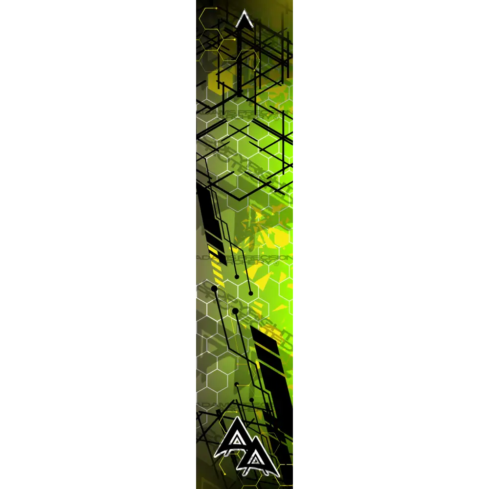 ABSTRACT HEX FADE SERIES ARROW WRAPS - GREEN|YELLOW MATTE (STANDARD)