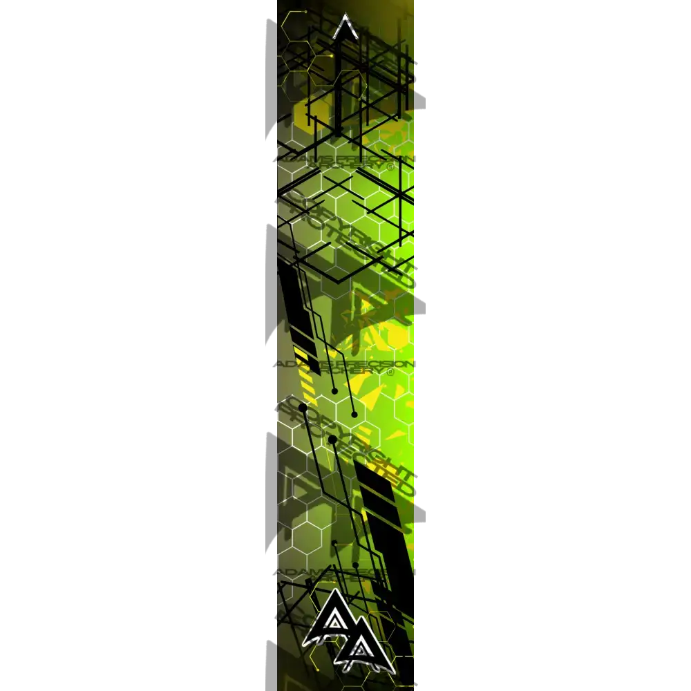 ABSTRACT HEX FADE SERIES ARROW WRAPS - GREEN|YELLOW MATTE (STANDARD)