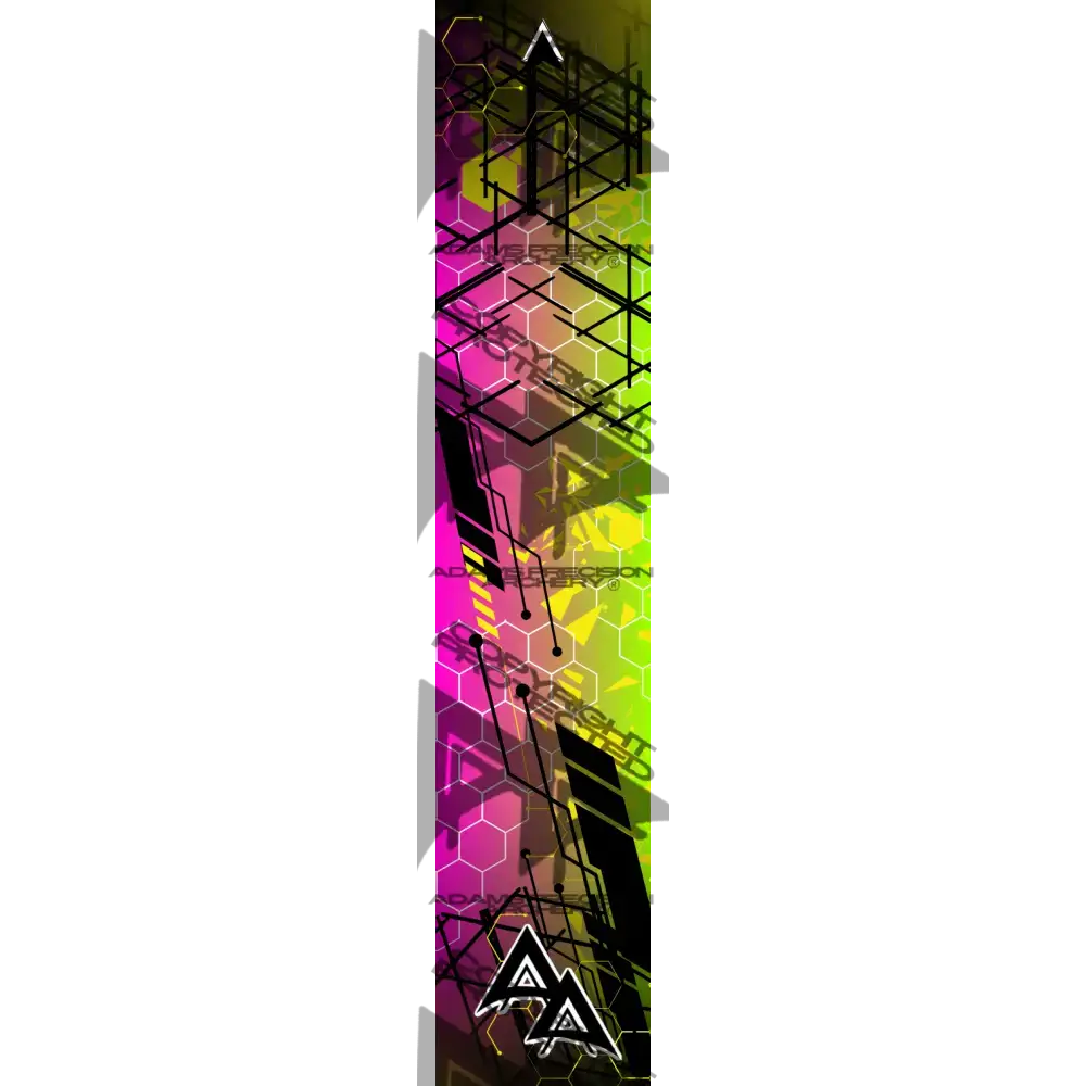 ABSTRACT HEX FADE SERIES ARROW WRAPS - PINK|GREEN MATTE (STANDARD)