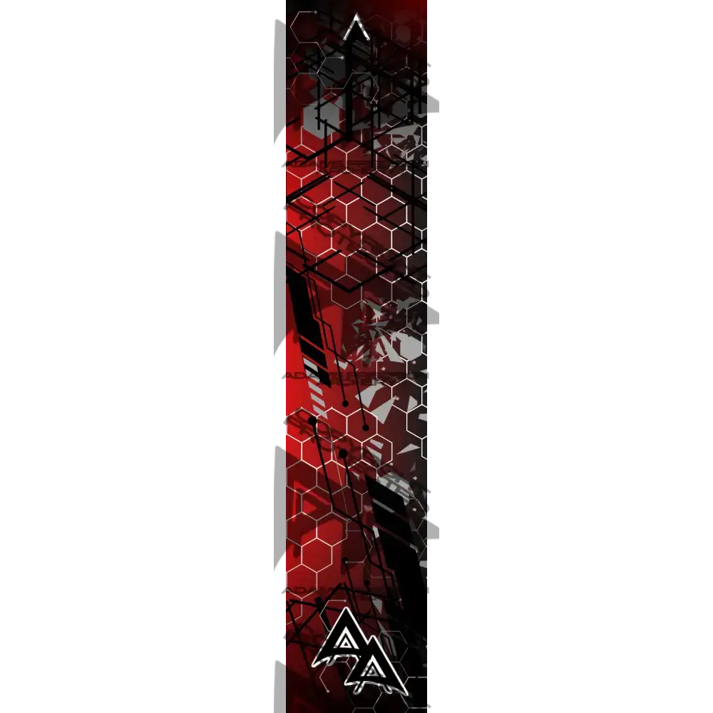 ABSTRACT HEX FADE SERIES ARROW WRAPS - RED MATTE (STANDARD)