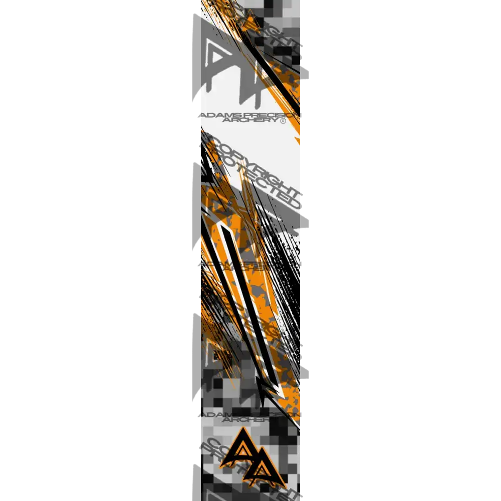 ABSTRACT SHIFTED SERIES ARROW WRAPS - ORANGE MATTE (STANDARD)
