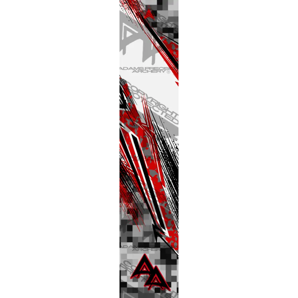 ABSTRACT SHIFTED SERIES ARROW WRAPS - RED MATTE (STANDARD)