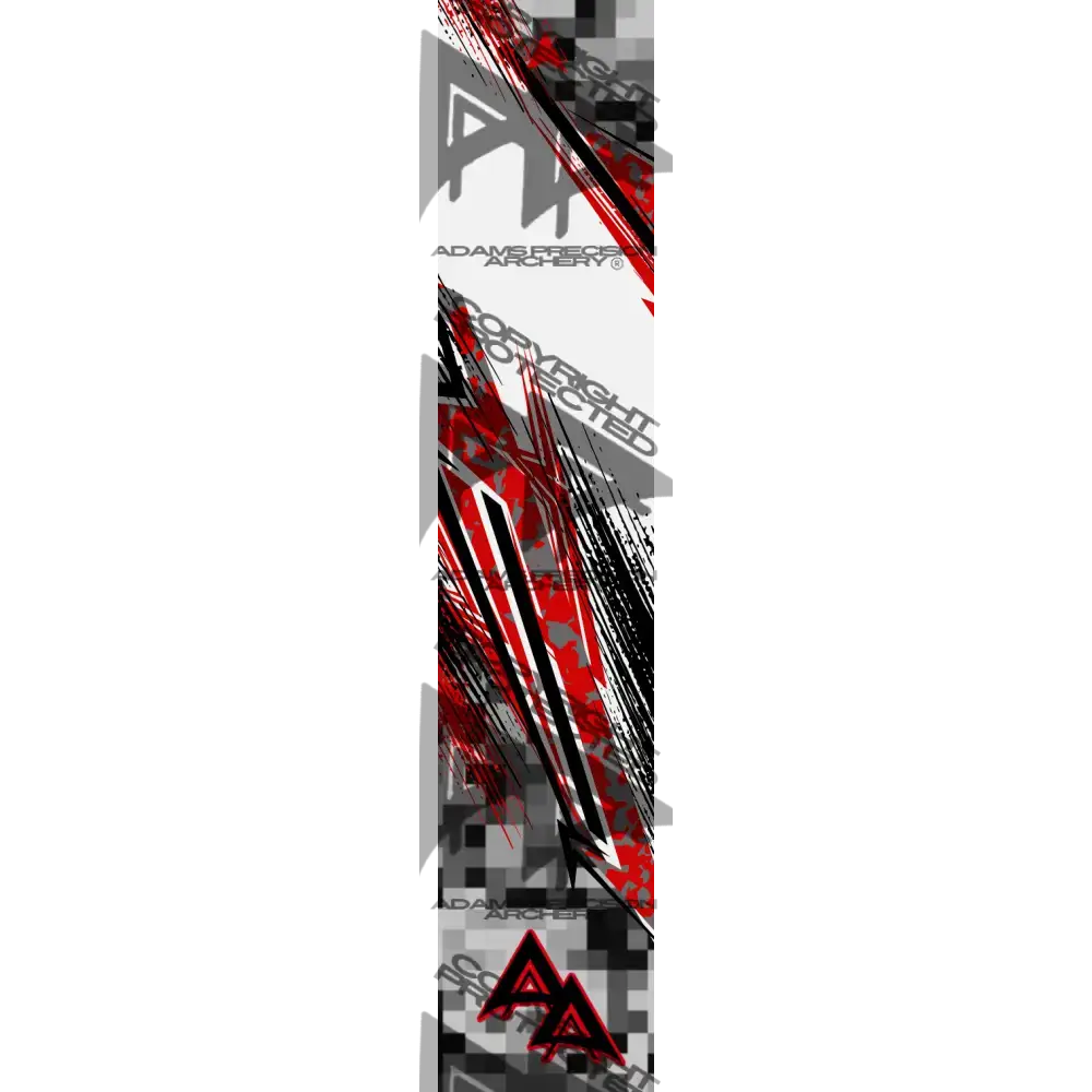 ABSTRACT SHIFTED SERIES ARROW WRAPS - RED MATTE (STANDARD)