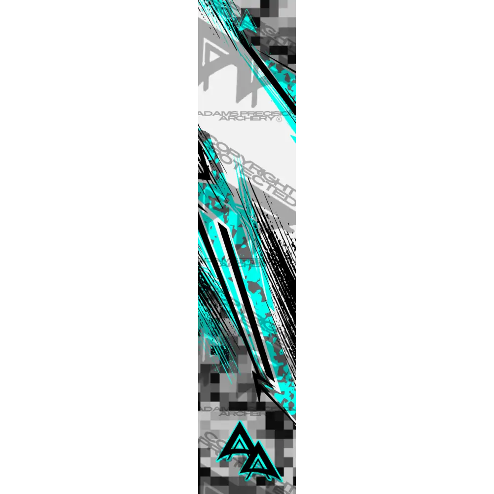 ABSTRACT SHIFTED SERIES ARROW WRAPS - TEAL MATTE (STANDARD)