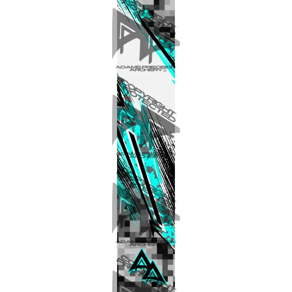 ABSTRACT SHIFTED SERIES ARROW WRAPS - TEAL MATTE (STANDARD)