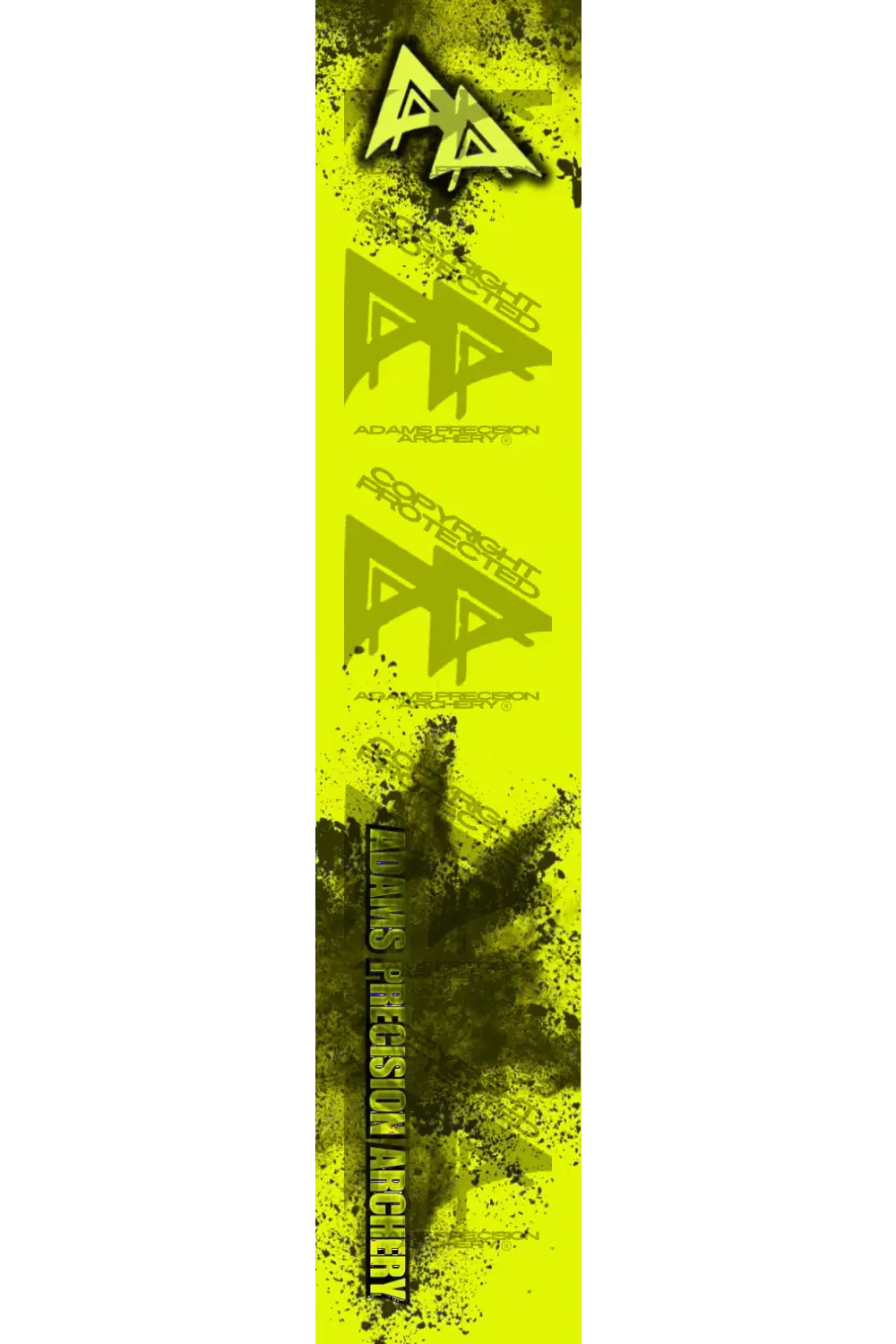 APA CONCRETE BLAST SERIES ARROW WRAPS - FLO YELLOW FLUORESCENT