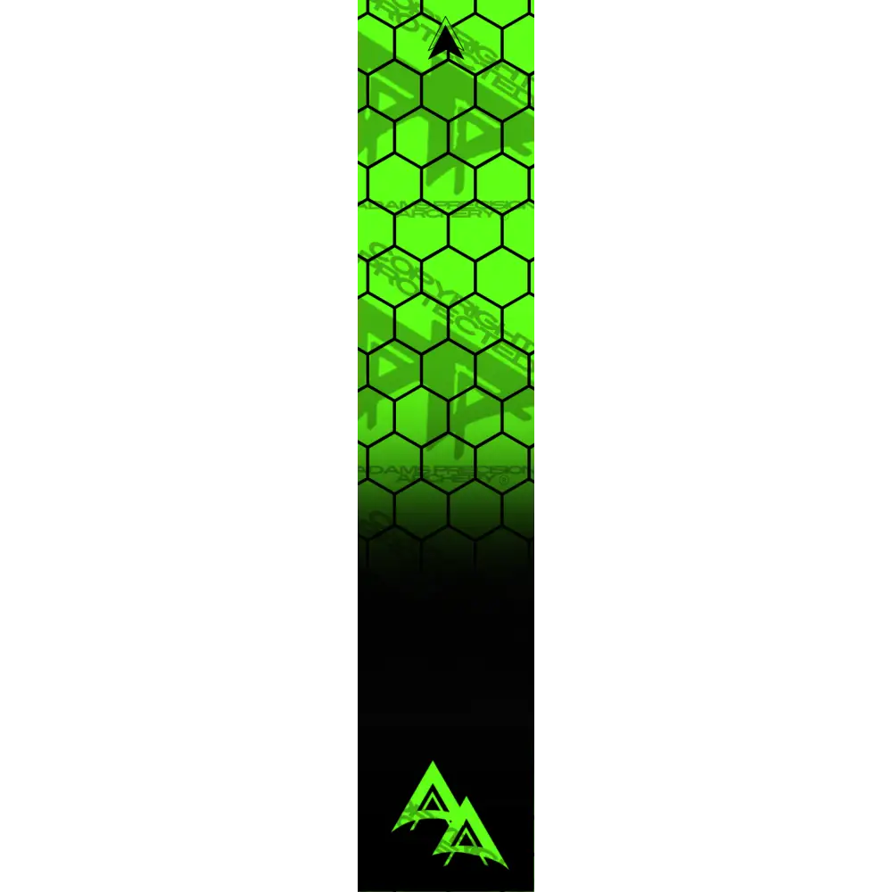 APA DISSOLVING FLO GREEN OPEN HEX SERIES ARROW WRAP FLUORESCENT