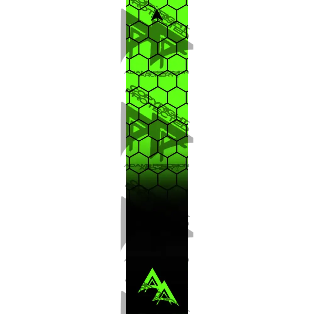 APA DISSOLVING FLO GREEN OPEN HEX SERIES ARROW WRAP FLUORESCENT