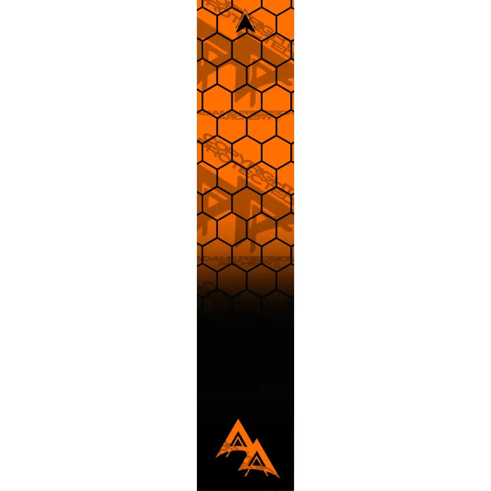 APA DISSOLVING FLO ORANGE OPEN HEX SERIES ARROW WRAP FLUORESCENT