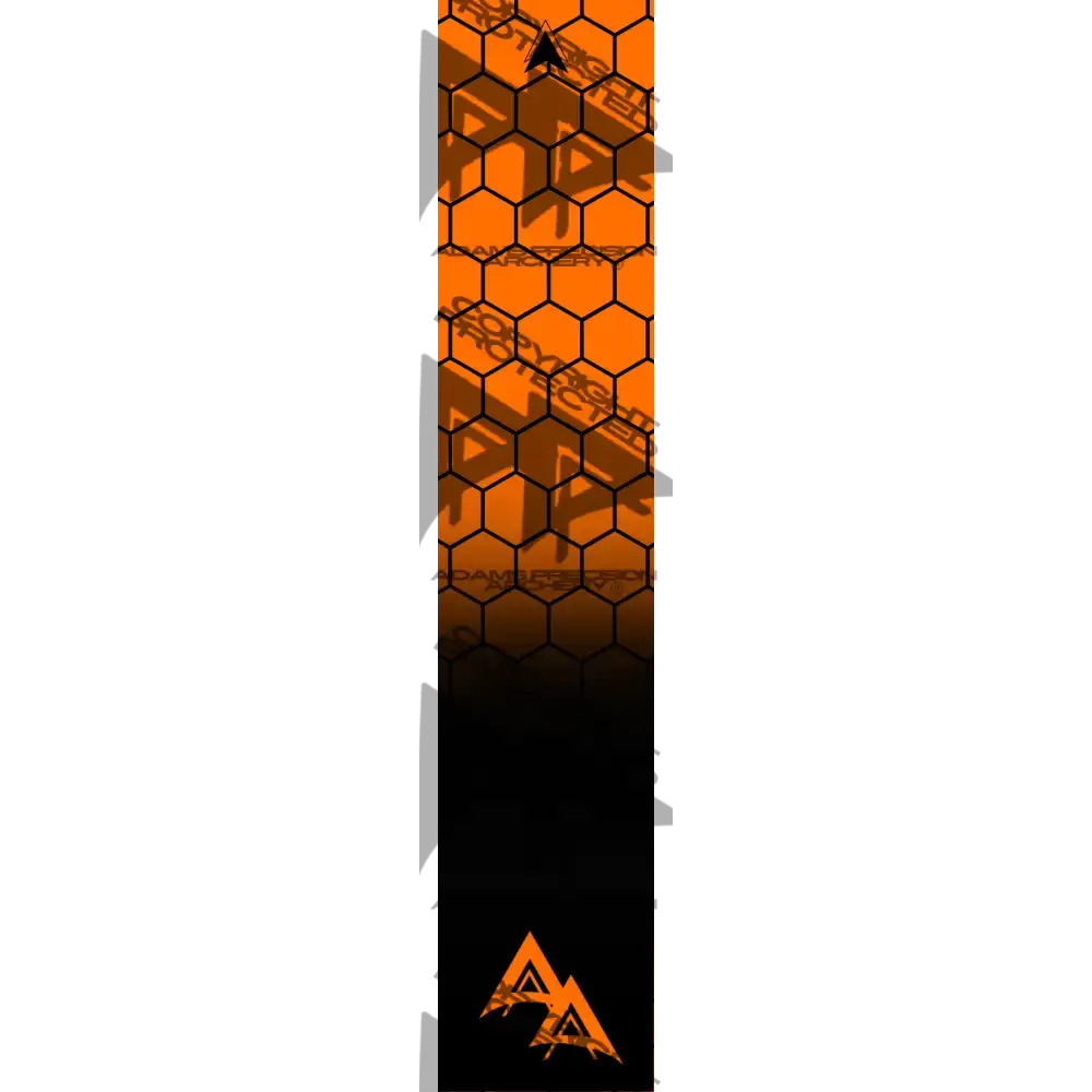 APA DISSOLVING FLO ORANGE OPEN HEX SERIES ARROW WRAP FLUORESCENT