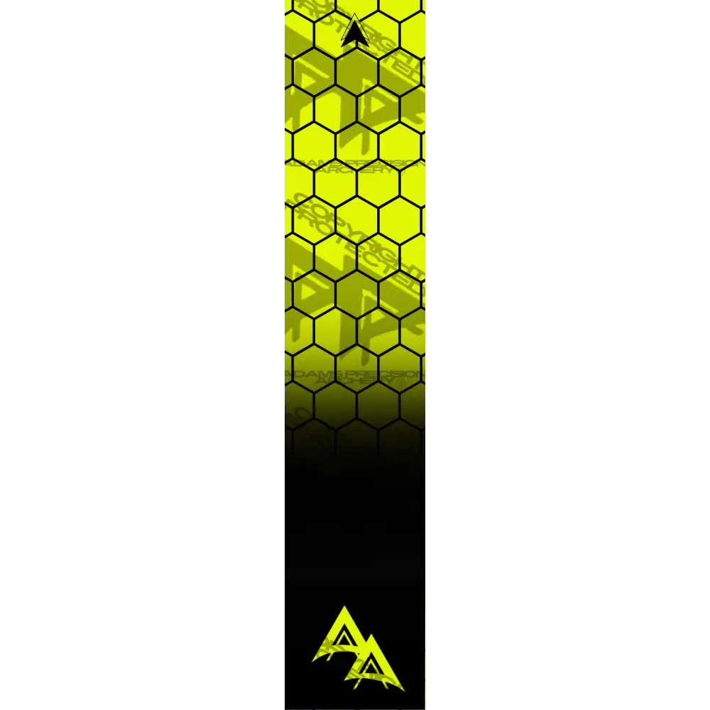 APA DISSOLVING FLO YELLOW OPEN HEX SERIES ARROW WRAP FLUORESCENT