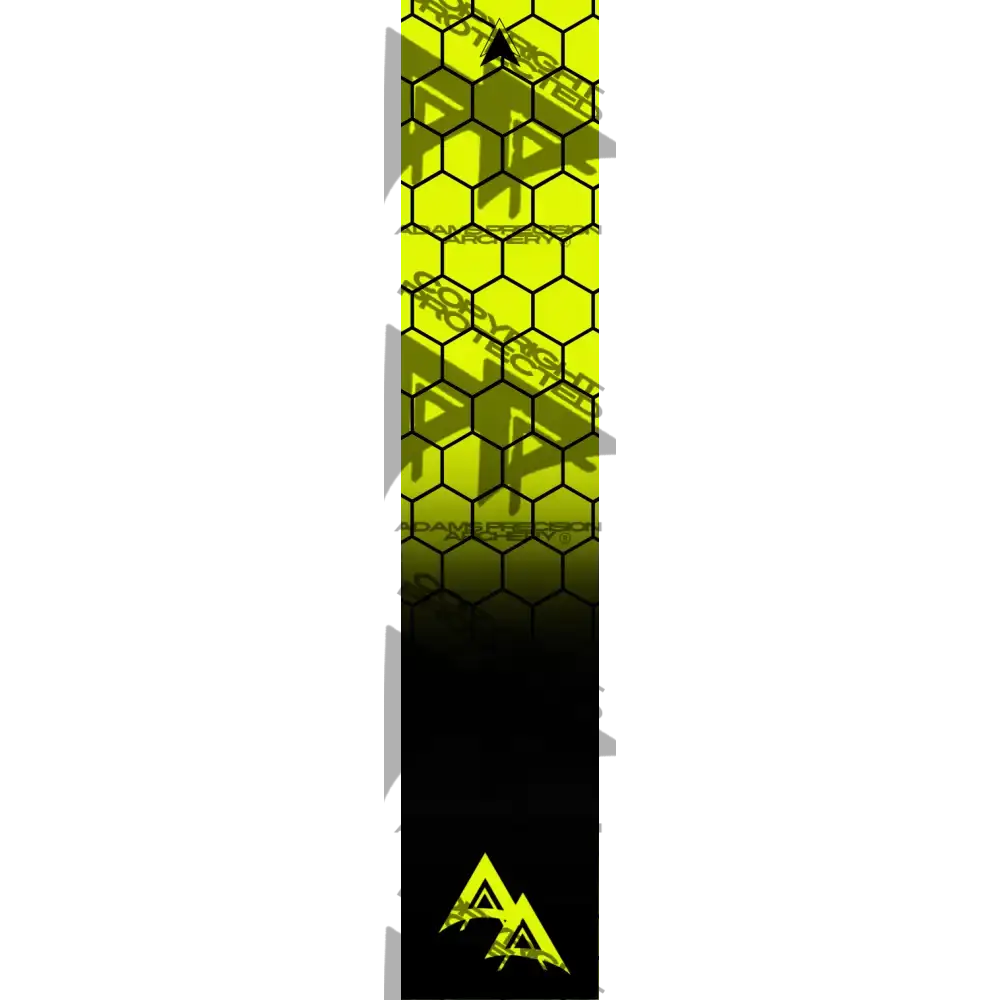 APA DISSOLVING FLO YELLOW OPEN HEX SERIES ARROW WRAP FLUORESCENT