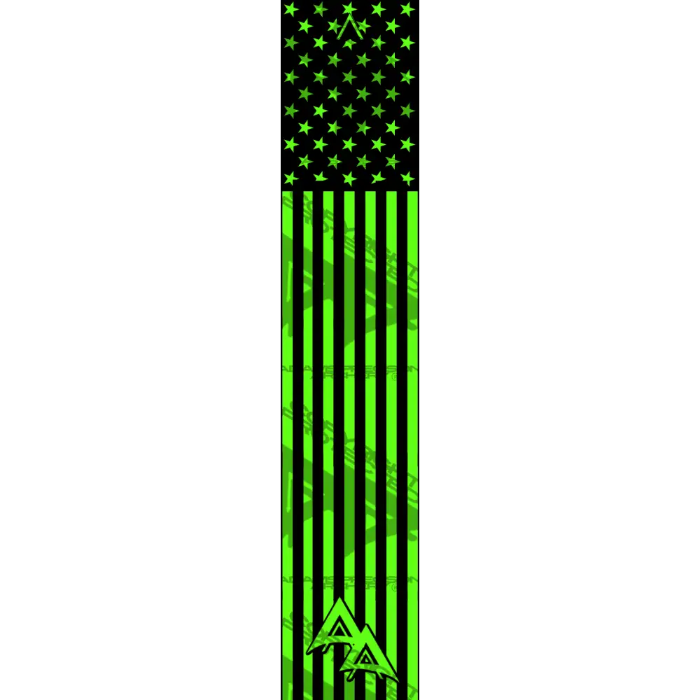 APA FLO GREEN AMERICAN FLAG SERIES ARROW WRAP FLUORESCENT APA AMERICAN SERIES