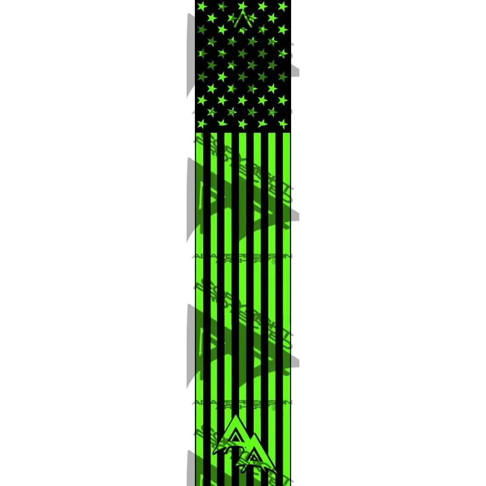 APA FLO GREEN AMERICAN FLAG SERIES ARROW WRAP FLUORESCENT APA AMERICAN SERIES
