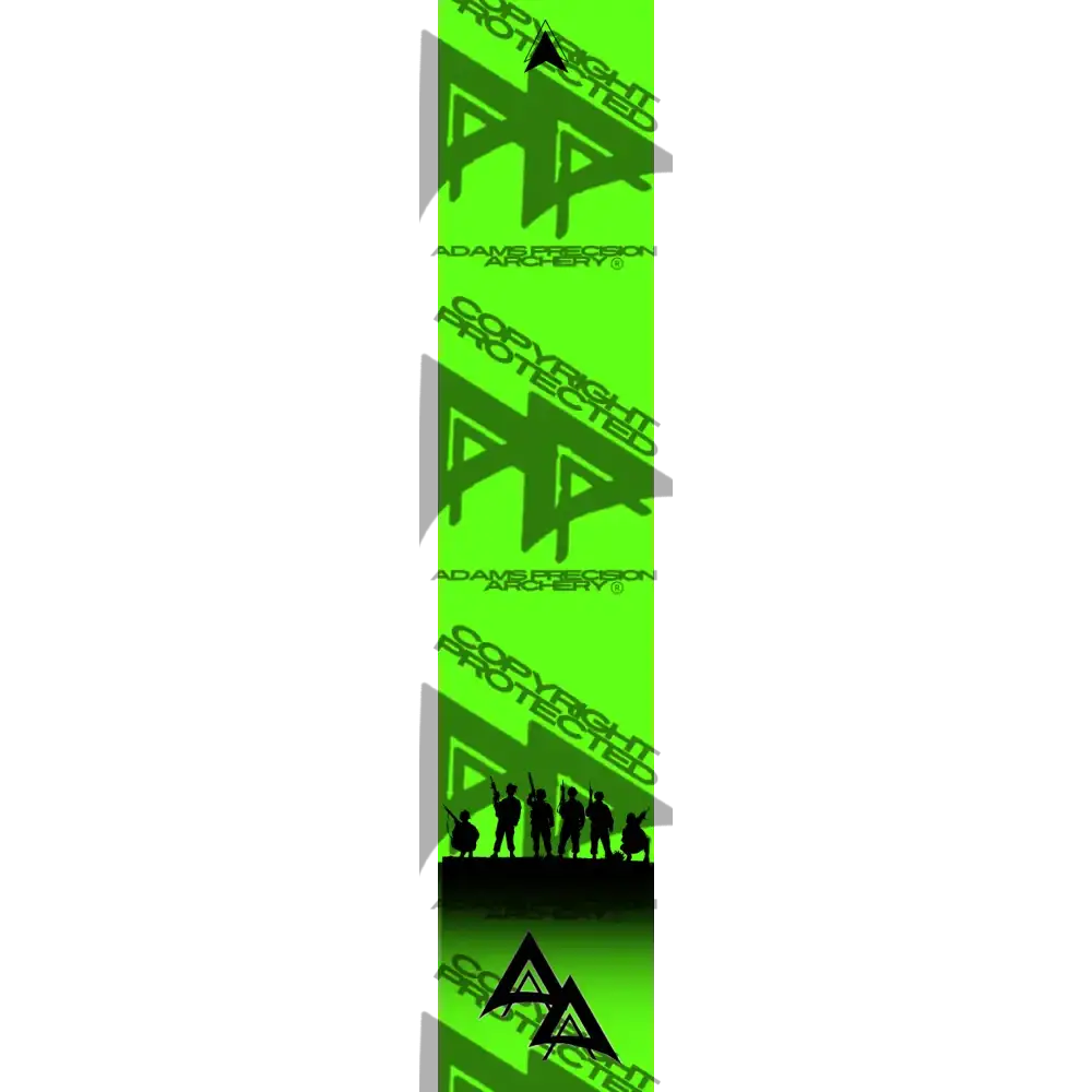 APA FLO GREEN BROTHERHOOD SERIES ARROW WRAP FLUORESCENT DEALER PRICING QUALIFIED