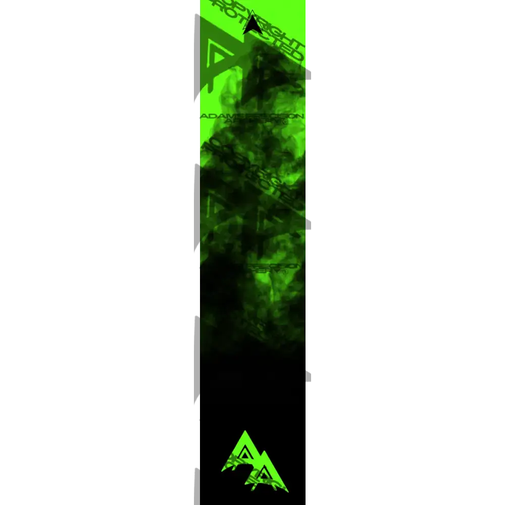 APA FLO GREEN FULL SMOKE SERIES ARROW WRAP FLUORESCENT ARROW WRAPS