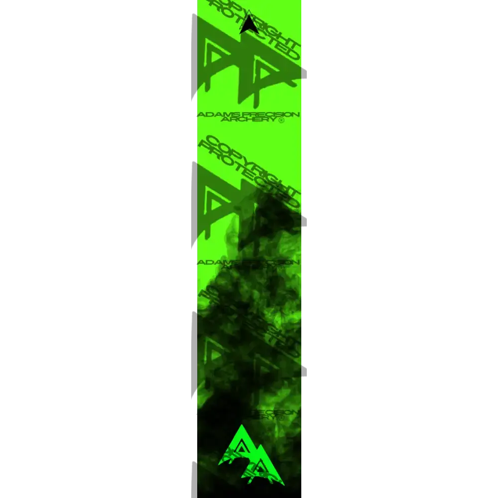APA FLO GREEN HALF SMOKE SERIES ARROW WRAP FLUORESCENT ARROW WRAPS