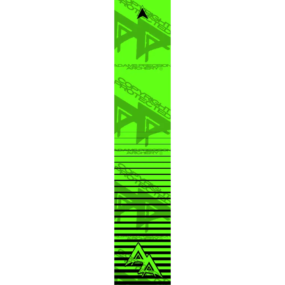 APA FLO GREEN HORIZON RISING LIGHT SERIES ARROW WRAP FLUORESCENT ARROW WRAPS
