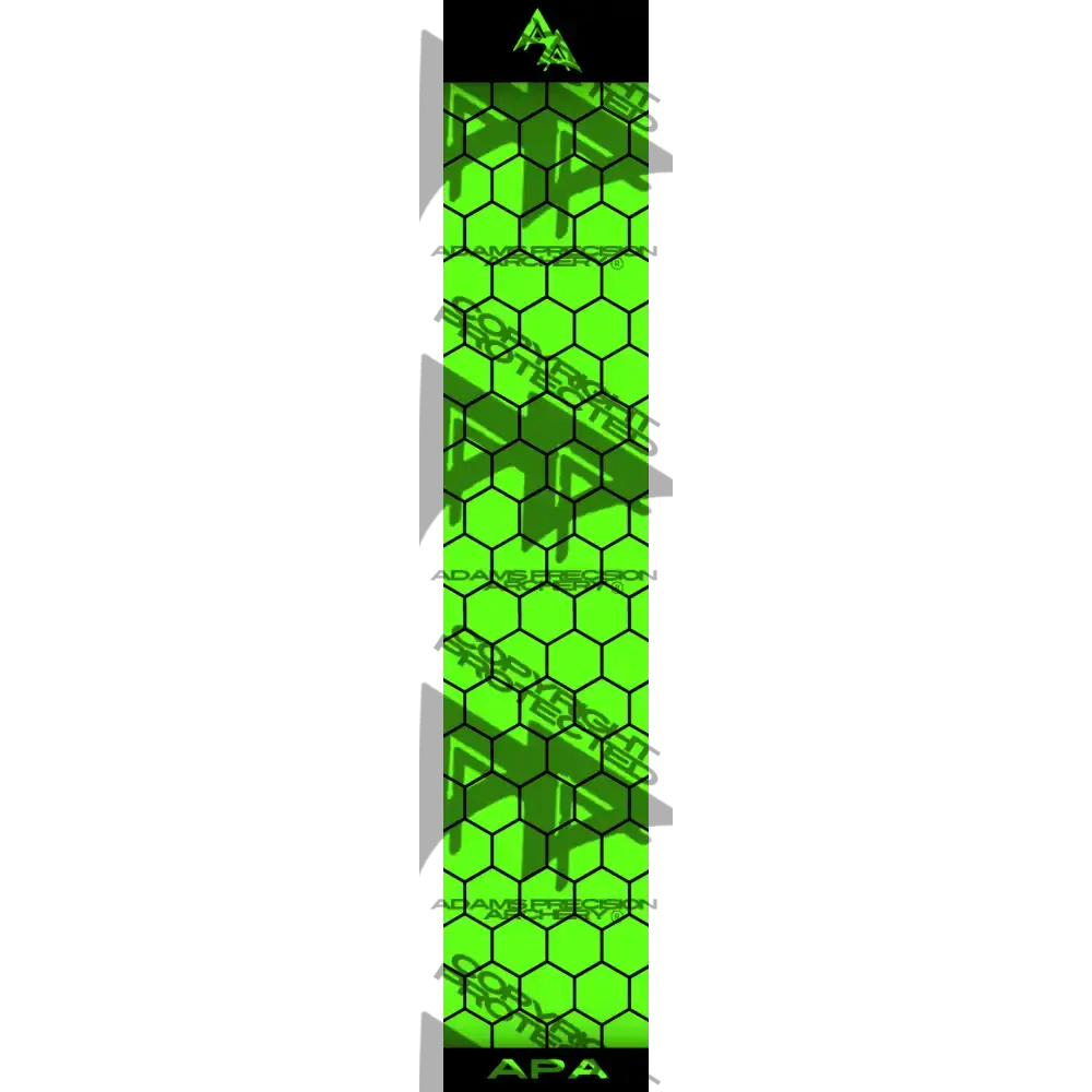 APA FLO GREEN OPEN HEX SERIES ARROW WRAP FLUORESCENT / BANDED APA HEX SERIES
