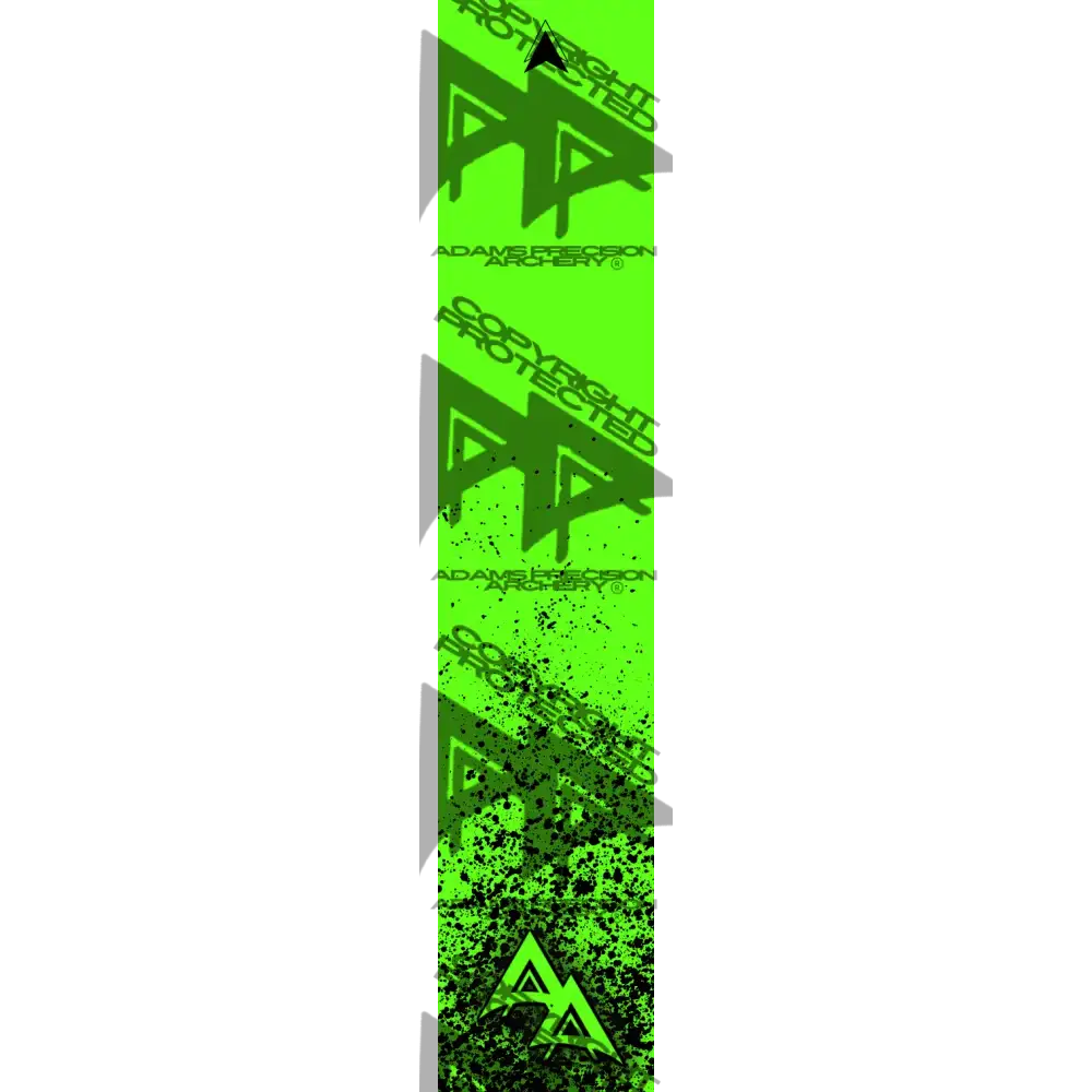 APA FLO GREEN PAINTBALL SERIES ARROW WRAP FLUORESCENT ARROW WRAPS