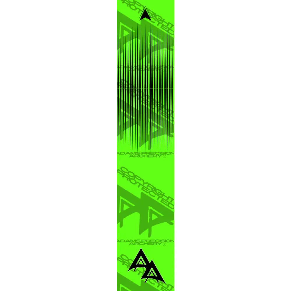 APA FLO GREEN RICHTER SERIES ARROW WRAP FLUORESCENT APA RICHTER SERIES