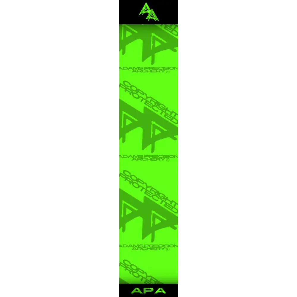 APA FLO GREEN SIGNATURE SERIES ARROW WRAP FLUORESCENT / BANDED APA SIGNATURE SERIES