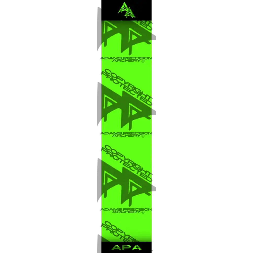 APA FLO GREEN SIGNATURE SERIES ARROW WRAP FLUORESCENT / BANDED APA SIGNATURE SERIES