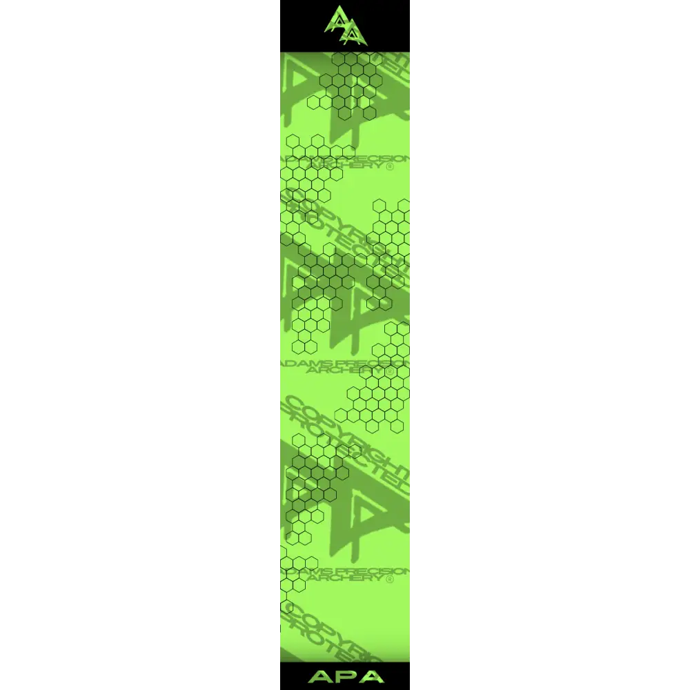 APA FLO GREEN VANISHING HEX SERIES ARROW WRAP FLUORESCENT / BANDED APA HEX SERIES