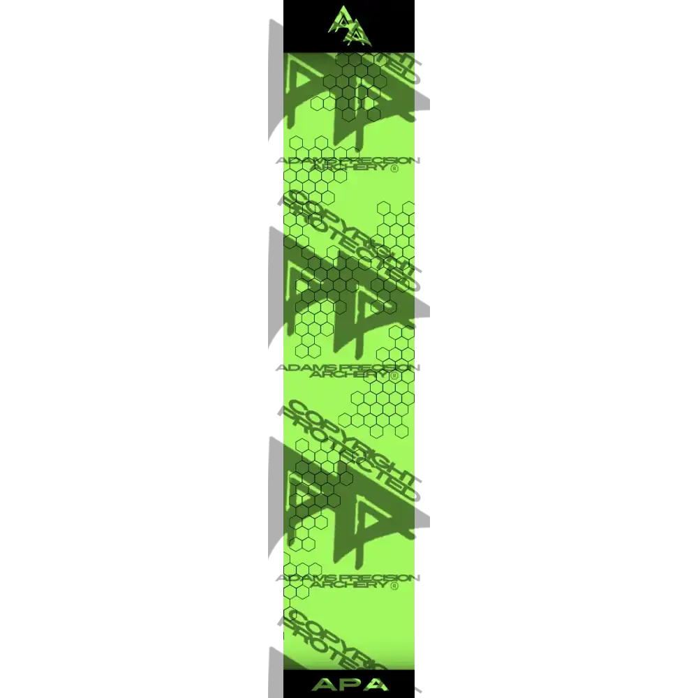 APA FLO GREEN VANISHING HEX SERIES ARROW WRAP FLUORESCENT / BANDED APA HEX SERIES