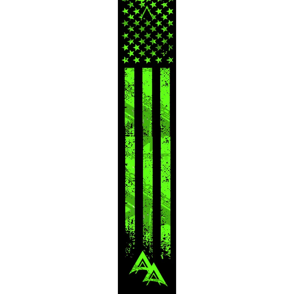 APA FLO GREEN WEATHERED FLAG DARK SERIES ARROW WRAP FLUORESCENT DEALER PRICING QUALIFIED