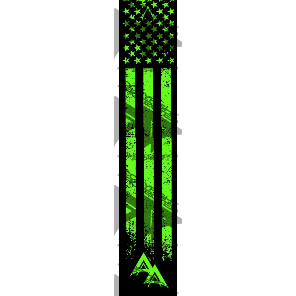 APA FLO GREEN WEATHERED FLAG DARK SERIES ARROW WRAP FLUORESCENT DEALER PRICING QUALIFIED