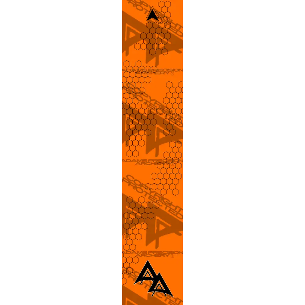 APA FLO ORANGE VANISHING HEX SERIES ARROW WRAP FLUORESCENT / BANDED APA HEX SERIES
