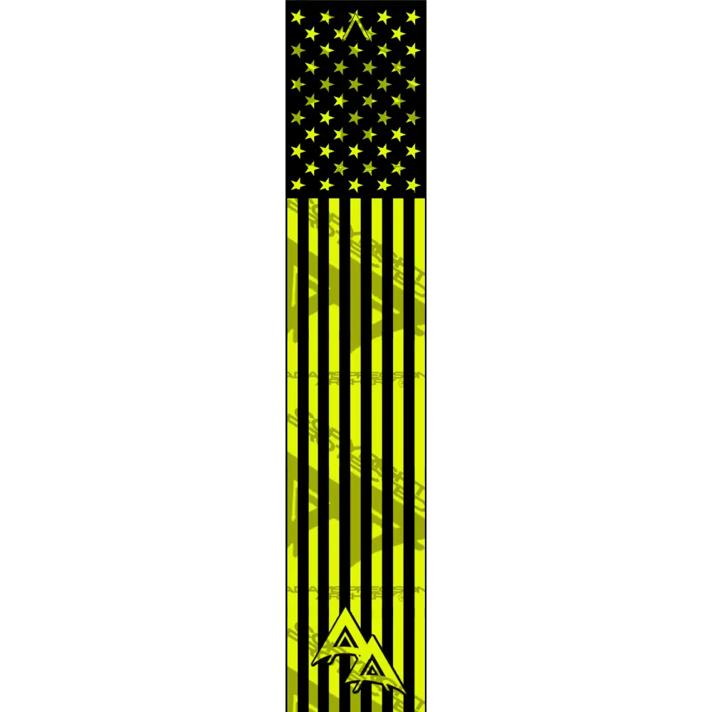 APA FLO YELLOW AMERICAN FLAG SERIES ARROW WRAP FLUORESCENT APA AMERICAN SERIES