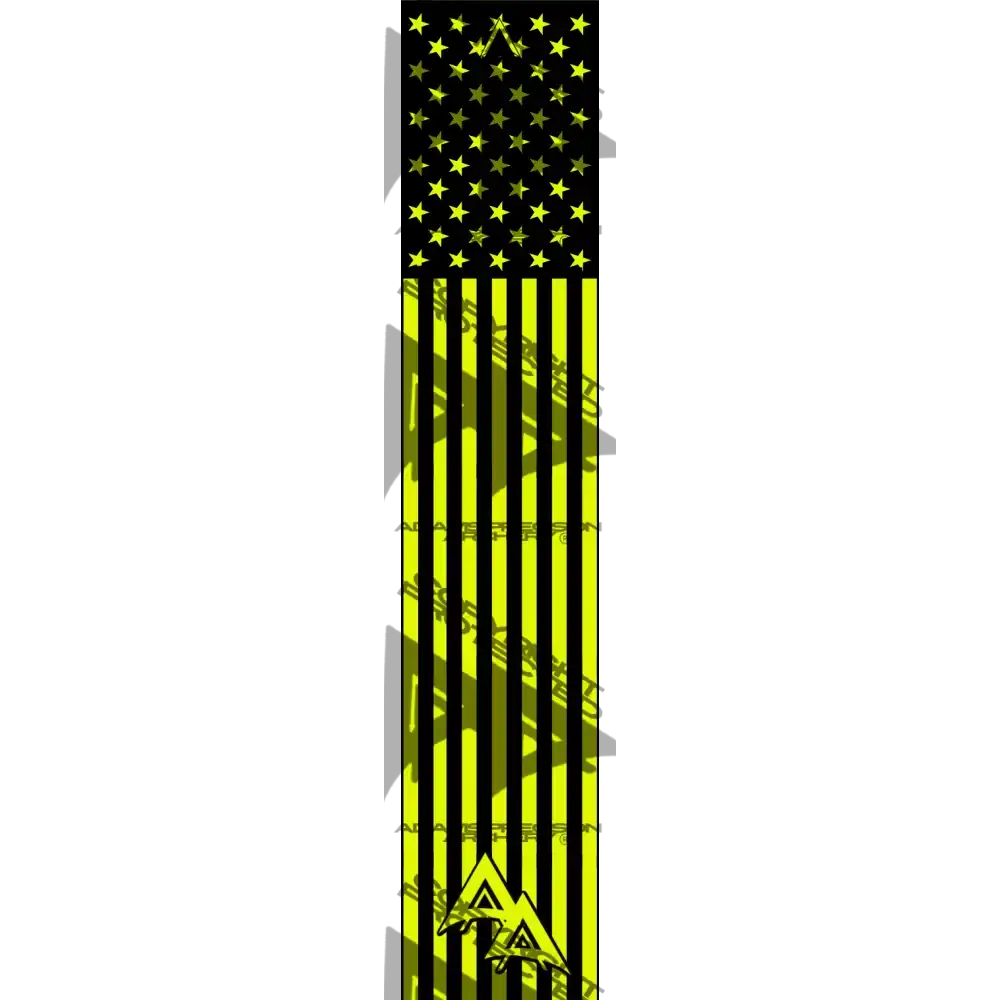 APA FLO YELLOW AMERICAN FLAG SERIES ARROW WRAP FLUORESCENT APA AMERICAN SERIES