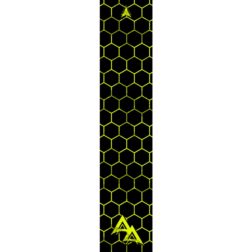 APA FLO YELLOW CLOSED HEX SERIES ARROW WRAP FLUORESCENT / BANDED APA HEX SERIES