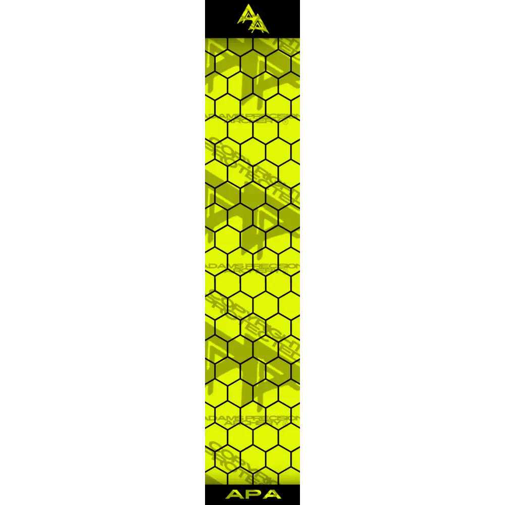 APA FLO YELLOW OPEN HEX SERIES ARROW WRAP FLUORESCENT / BANDED APA HEX SERIES
