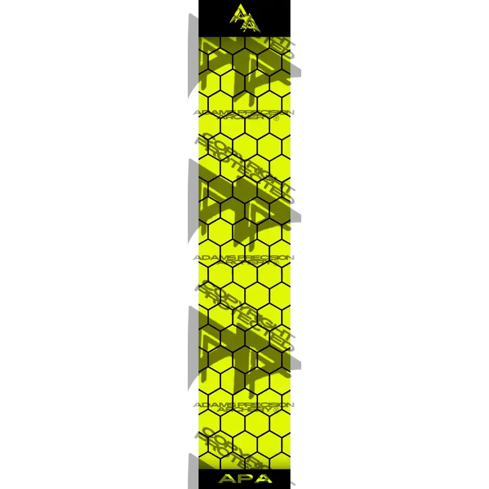 APA FLO YELLOW OPEN HEX SERIES ARROW WRAP FLUORESCENT / BANDED APA HEX SERIES