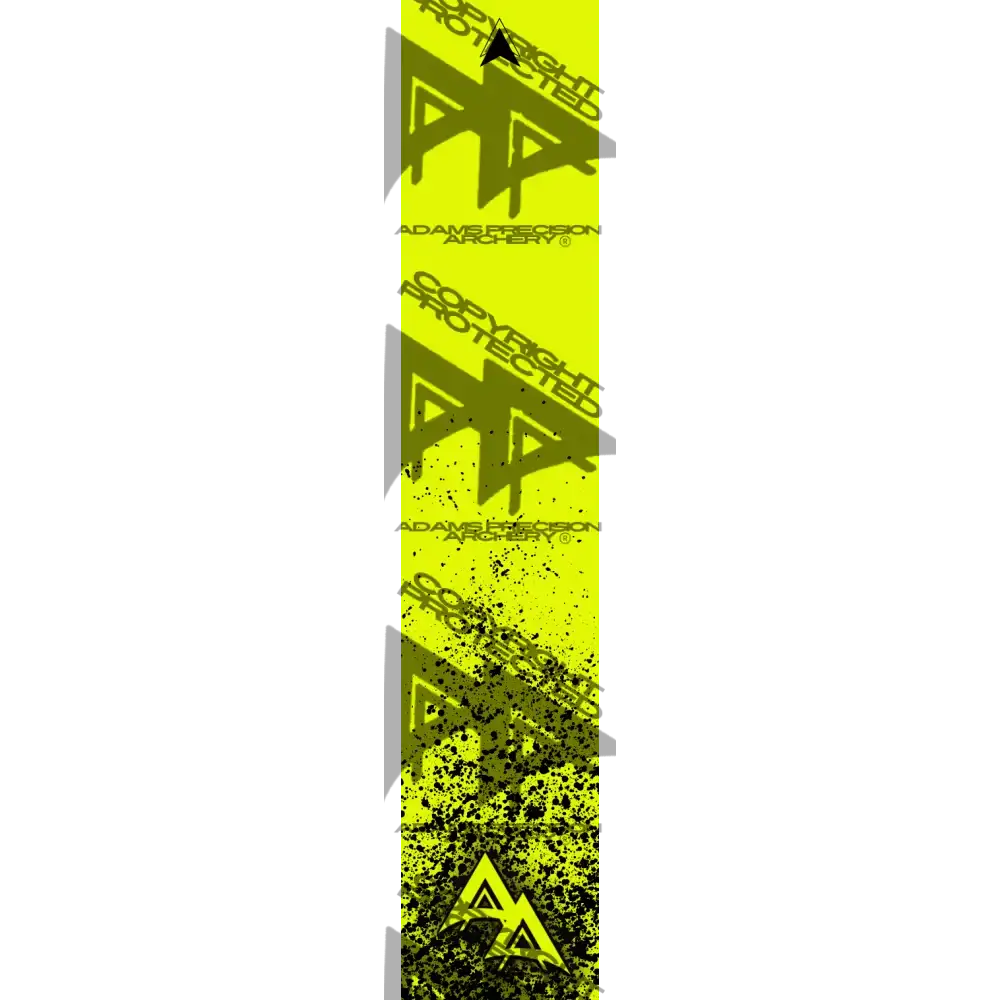 APA FLO YELLOW PAINTBALL SERIES ARROW WRAP FLUORESCENT ARROW WRAPS