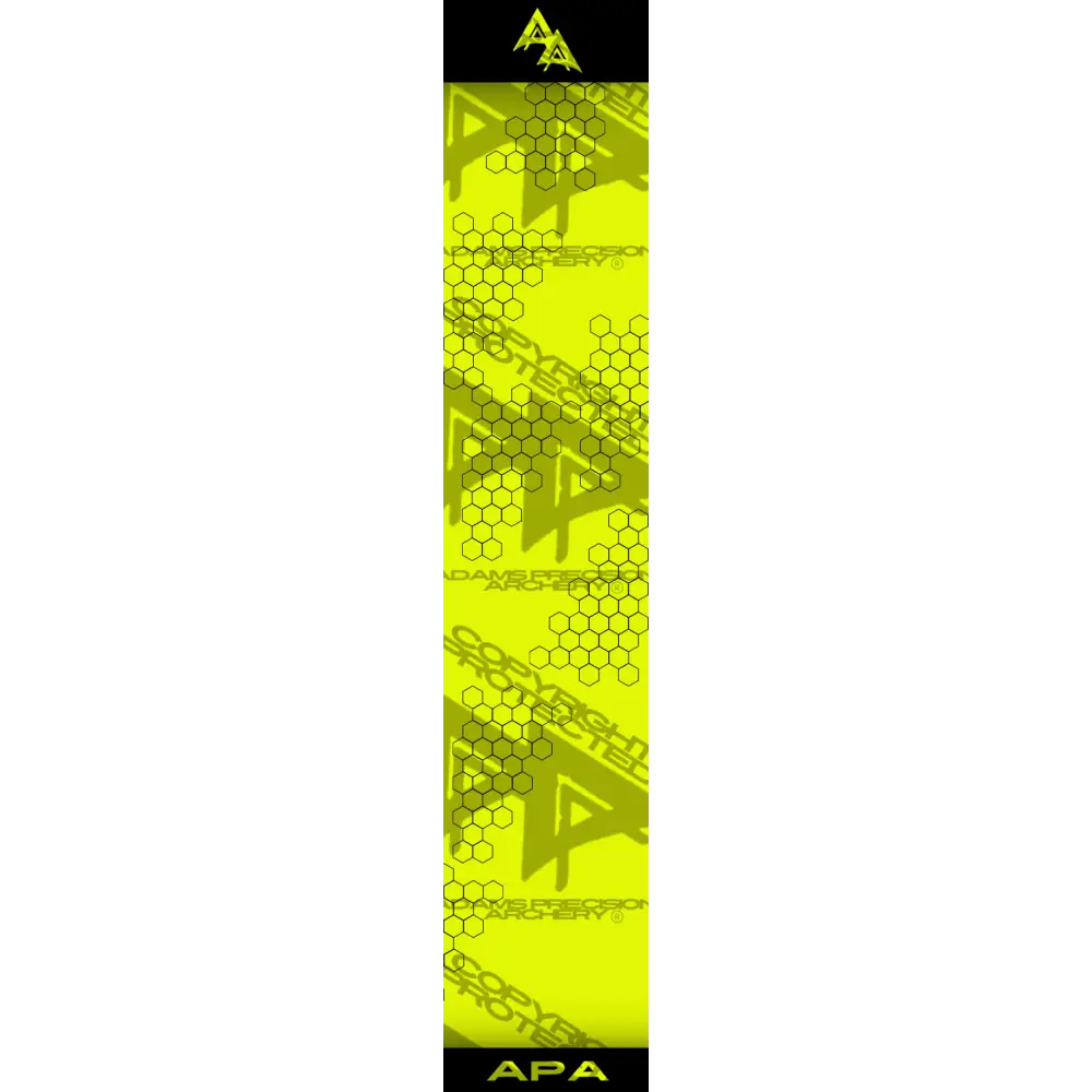 APA FLO YELLOW VANISHING HEX SERIES ARROW WRAP FLUORESCENT / BANDED APA HEX SERIES